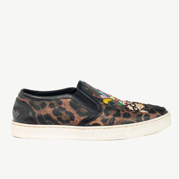 Dolce & Gabbana DG Family Leopard Slip-On Sneakers - Picture 2 of 12